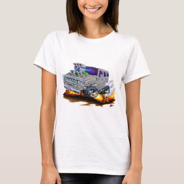 T-shirt Camion de gris de H2 de Hummer (Devant)
