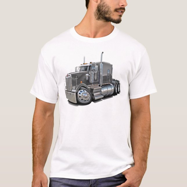 T-shirt Camion de gris de Kenworth w900 (Devant)