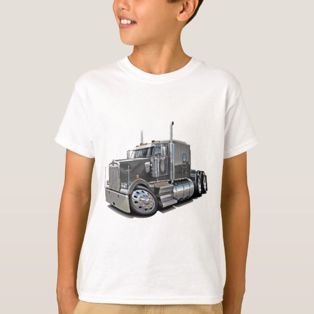 T-shirt Camion de gris de Kenworth w900 (Devant)