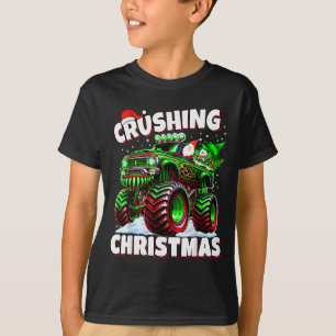 T-shirt Camion de Noël écrasant pour garçons enfants vacan