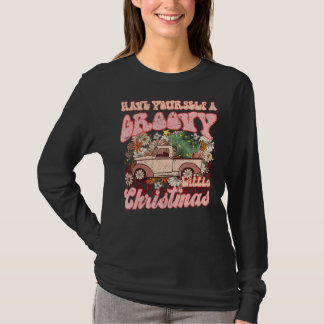 T-shirt Camion de Noël Rétro Passez un Noël Groovy