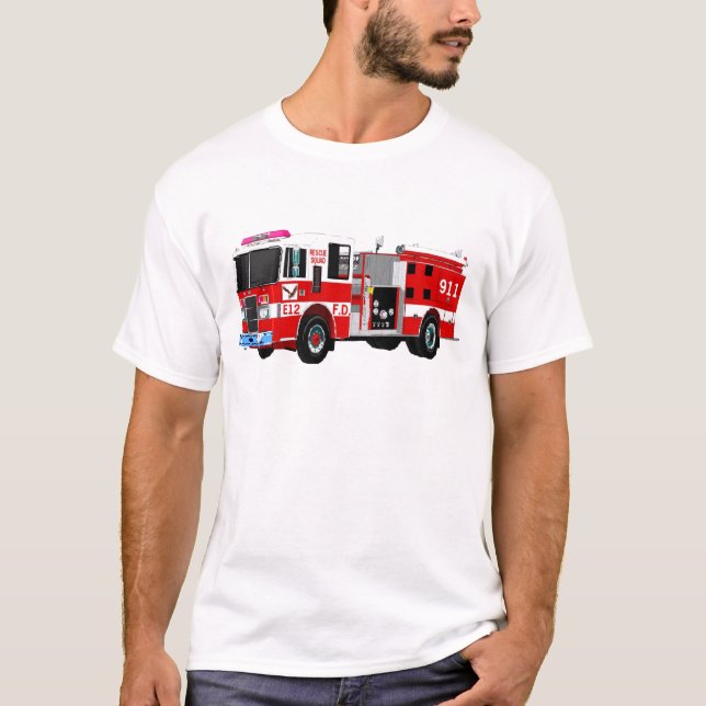 T-SHIRT CAMION DE POMPIERS (Devant)