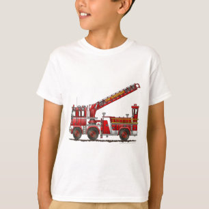 T-shirt Camion de pompiers de crochet et d'échelle