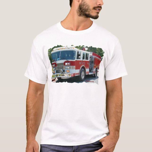 T-shirt Camion de pompiers de Pierce (Devant)