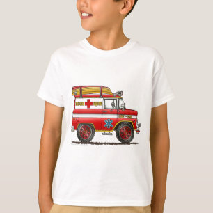 T-shirt Camion de pompiers de Van Ambulance de délivrance