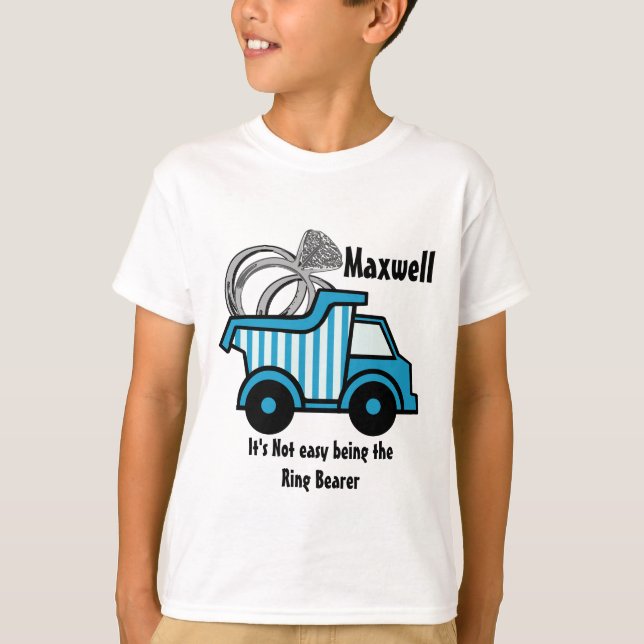 T-shirt Camion de vidange Bleu (Devant)