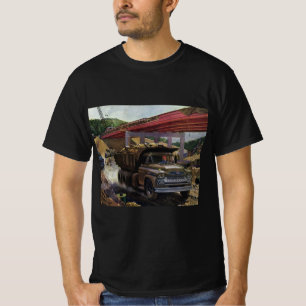 T-shirt Camion de vidange vintage d'entreprise sur un chan