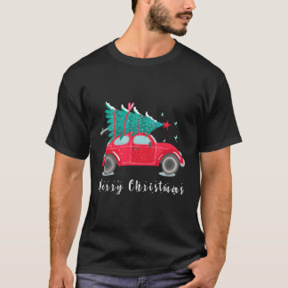T-shirt Camion De Voiture Noël 2020 Fir Tree Sur Voiture X