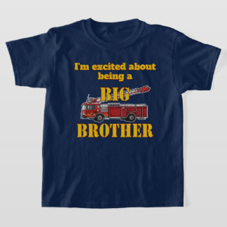 T-shirt Camion d'échelles Big Brother Red Firetruck