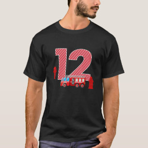 T-shirt Camion d'incendie 12e anniversaire garçon 12 ans l