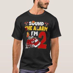 T-shirt Camion d'incendie 2 ans pompier 2e anniversaire ga