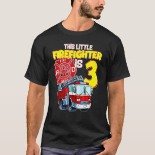 T-shirt Camion d'incendie 3 ans pompier 3e anniversaire ga