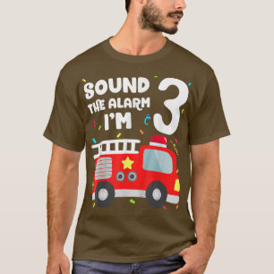 T-shirt Camion d'incendie 3e anniversaire Joueur d'enfants