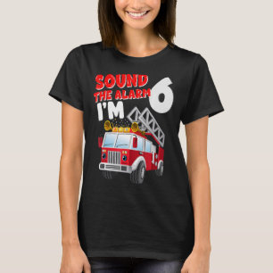 T-shirt Camion d'incendie 6 ans pompier 6e anniversaire ga