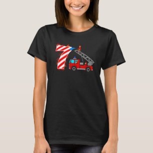 T-shirt Camion d'incendie 7e anniversaire garçon 7 ans pom