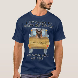T-shirt Camion Driving Dog Belgian Malinois 