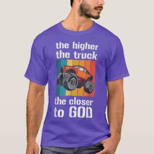 T-shirt Camion élévé Dieu plus proche Hommes Femmes Enfant