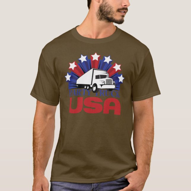 T-shirt Camion Etats-Unis de partie (Devant)