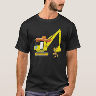 T-shirt Camion Excavateur de grue Taco Mexique Cinco De