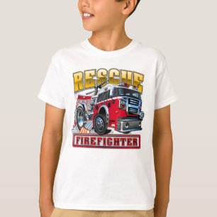 T-shirt Camion-feu de dessin