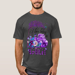 T-shirt Camion Fleur J'Aime Être Gigi Papillon Art Mothe
