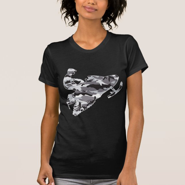 T-shirt Camion Gray Sled sur copie noire (Devant)