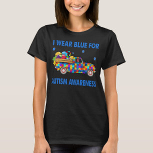 T-shirt Camion Je Porte Du Bleu Pour La Sensibilisation su