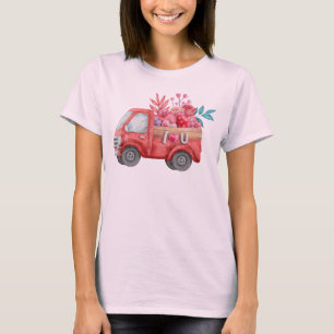 T-shirt Camion mignon Love portant des bonbons Valentine