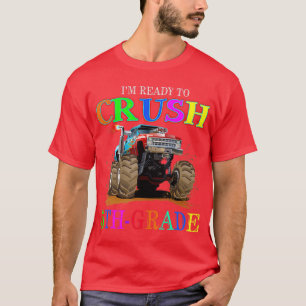T-shirt Camion Monster 5e année Je suis prêt à écraser 5e 