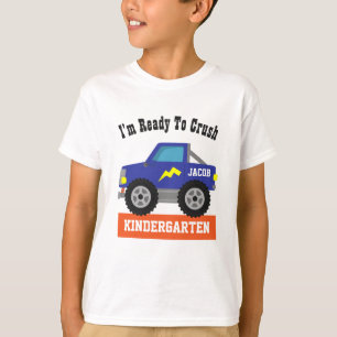 T-shirt Camion Monster Bleu Prêt À Écraser Garçon Garderga