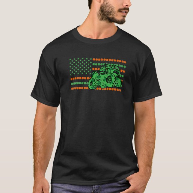 T-shirt Camion Monster du drapeau américain de la Saint Pa (Devant)