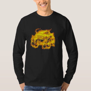 T-shirt Camion Monster du fan de course automobile Fire Mo
