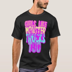 T-shirt Camion Monster Femme Et Filles Grand Style Camion