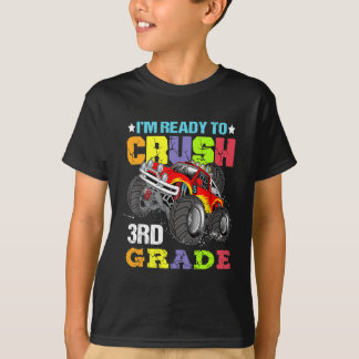 T-shirt Camion Monster Je suis prêt à écraser 3e année