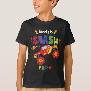 T-shirt Camion Monster prêt à mâcher Pré-K Premier jour