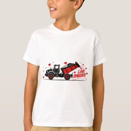 T-shirt Camion monstre Carburant Saint Valentin Tee