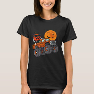 T-shirt Camion Monstre Citrouille Halloween Enfant en bas