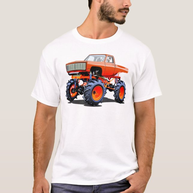 T-shirt Camion monstre de dessin animé (Devant)