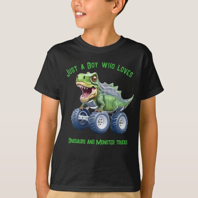T-shirt Camion monstre Dinosaur (Devant)