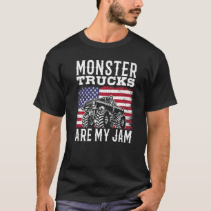 T-shirt Camion Monstre Patriotique Est Mon Camion à Gogo a