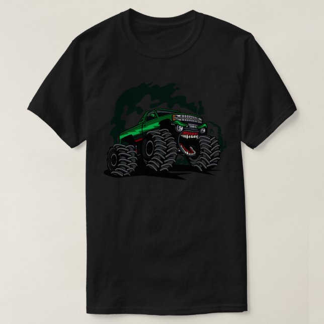 T-shirt Camion monstre vert (Design devant)