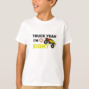 T-shirt Camion Ouais je suis huit Anniversaire tee, 8e Ann