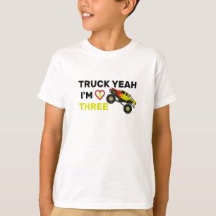 T-shirt Camion Ouais je suis trois Anniversaire tee, 3e An