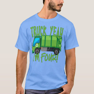 T-shirt Camion Oui, je suis quatre camions à ordures pour 
