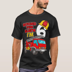 T-shirt Camion pompier 6 jour pompier drôle dire