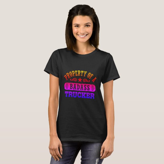 T-shirt Camion Rainbow Badass (Devant entier)