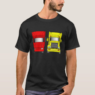 T-shirt Camion rouge de jaune de camion