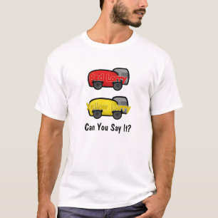 T-shirt Camion rouge de jaune de camion