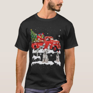 T-shirt Camion Rouge en équitation Dalmatie Joyeux Noël X