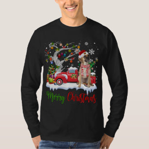 T-shirt Camion Rouge Joyeux arbre de Noël Puggle Pyjama